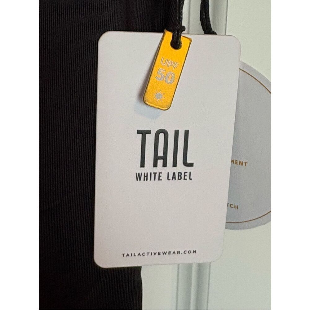 TAIL (White Label) - NWT - L Sz XS Short Sleeve Split Neck Golf Polo in Onyx - Picture 6 of 12
